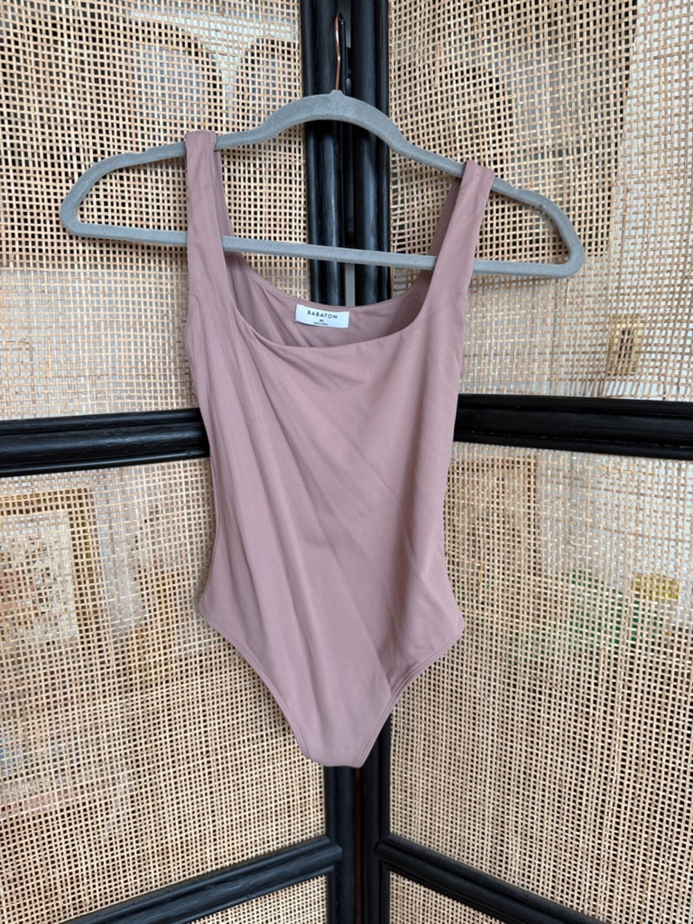 Babaton Dusty Mauve Scoop Neck Bodysuit